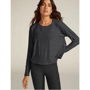 Beyond Yoga Women's Featherweight Daydreamer Pullover Shirt Top Black Size XS